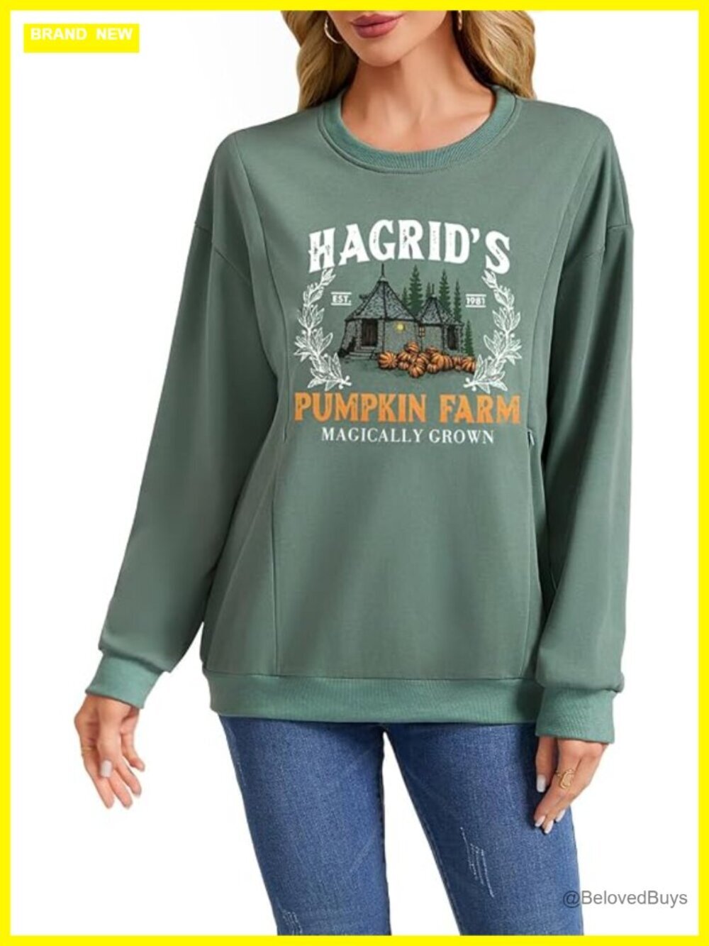 Women Zipper Nursing Breastfeeding Sweatshirt Halloween Pumpkin Pullover